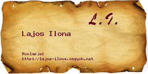 Lajos Ilona névjegykártya